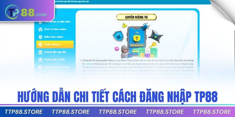 Hướng dẫn chi tiết cách đăng nhập TP88